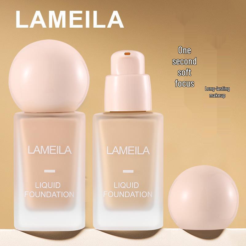 Lameila Lightweight Hydrating Waterproof Foundation - Sculpt, Conceal, and Set for a Fresh, Moisturized Look