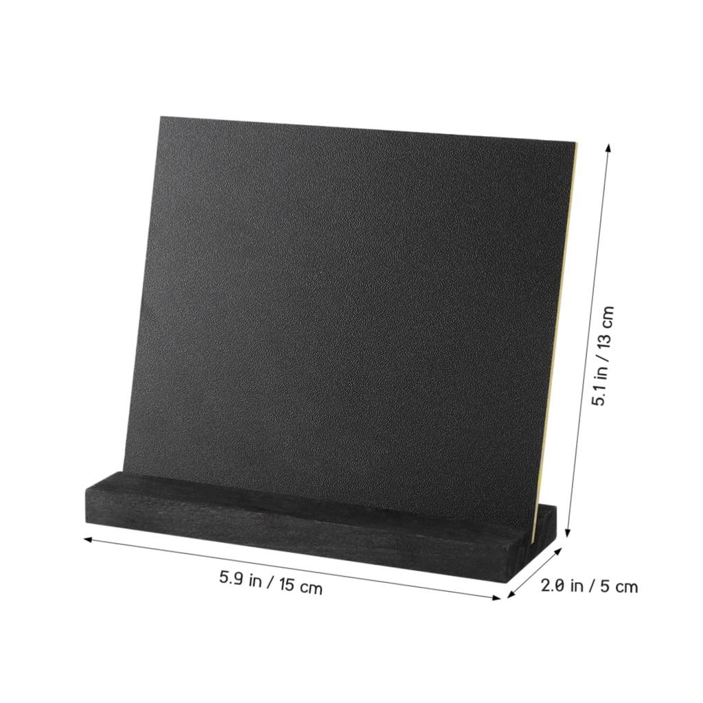 NUOLUX Tabletop Mini Chalkboard Menu Board, Double-Sided, for Restaurant Signs, Message Boards, and Table Numbers, Wooden, Set of 4