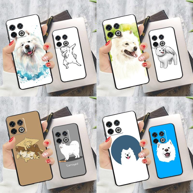 Cartoon Samoyed Dog Case For OnePlus Nord CE 2 3 4 Lite N20 N30 9 10 Pro 8T 9RT 10T 10R 12 11 12R 13 13R Cover