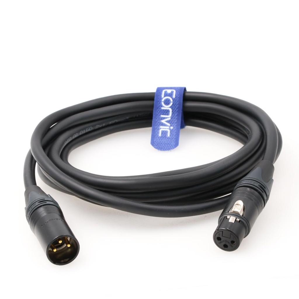 24V DC Power Cable for Eonvic LED Lights, Neutrik 3-Pin XLR Female To 3-Pin XLR Male (3M)
