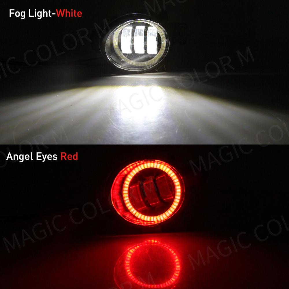 

2 X противотуманные фары «ангельские глазки» в сборе для Nissan X-Trail Rogue T32 2014 2015 2016 автомобильные светодиодные линзы противотуманные дневные ходовые огни DRL H11 12 В Left and Right