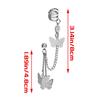 Butterfly Chain Earrings One-piece Ear B One Chain Punk Dark Stud Earrings