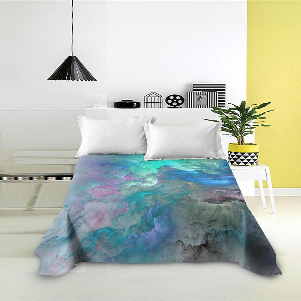 Galaxy Weltraumdruck King Queen Spannbettlaken 3D Sternenhimmel Bettwäsche Laken Universum Weiches Polyester Bettwäsche Leinen für Jungen Teenager Erwachsene