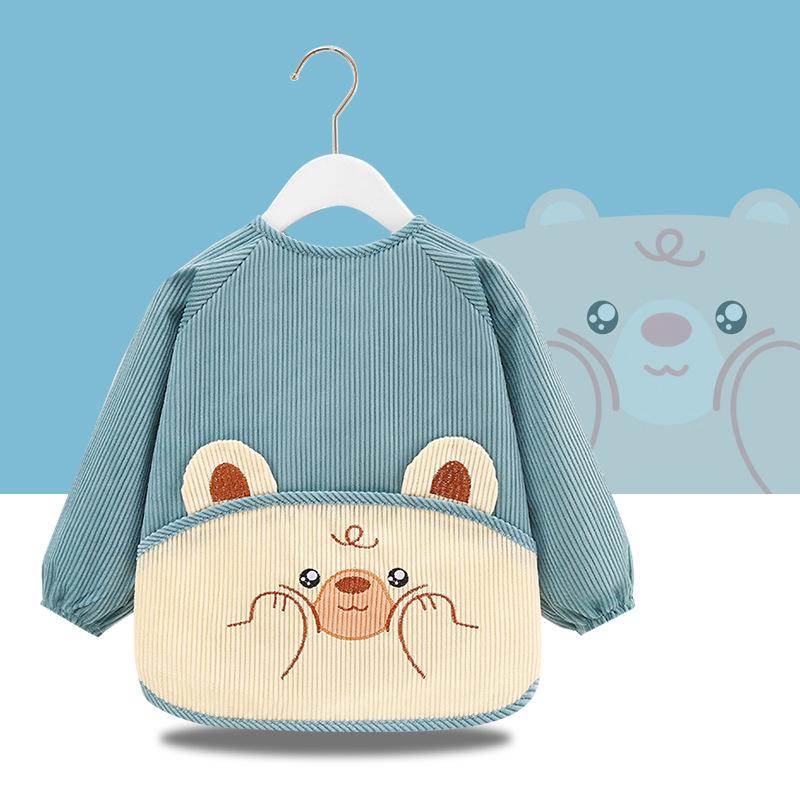 

Детский халат, детский фартук, детский нагрудник для еды, осенне-зимняя водонепроницаемая и противообрастающая защитная одежда с длинными рукавами 90