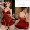 Good Morning with You Nocturne with Chest Pad Lace French Nightdress Pure Desire Sexy Satin Slim Homewear Pajamas