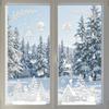 Holiday Static Window Stickers 9 Sheets Christmas Stickers, Reusable Snowflake Santa Claus Reindeer Large Collage Decor Decals for Glass Decoration,