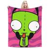 Invader Zim Gir Blanket Flannel Spring Autumn  Portable Lightweight Throw Blanket for Home Couch Bedspreads