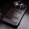 Ebony & Rosewood Tea Tray Set with Auspicious Cloud Design
