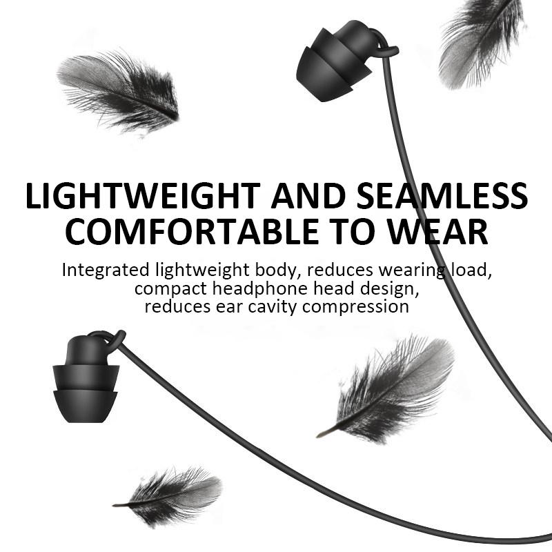 Wired Earphone 3.5mm Wired Sleep Earphone In Ear Soft Silicone Earphone Wired Headphone with Mic Bass HiFi Stereo Headset Earbud