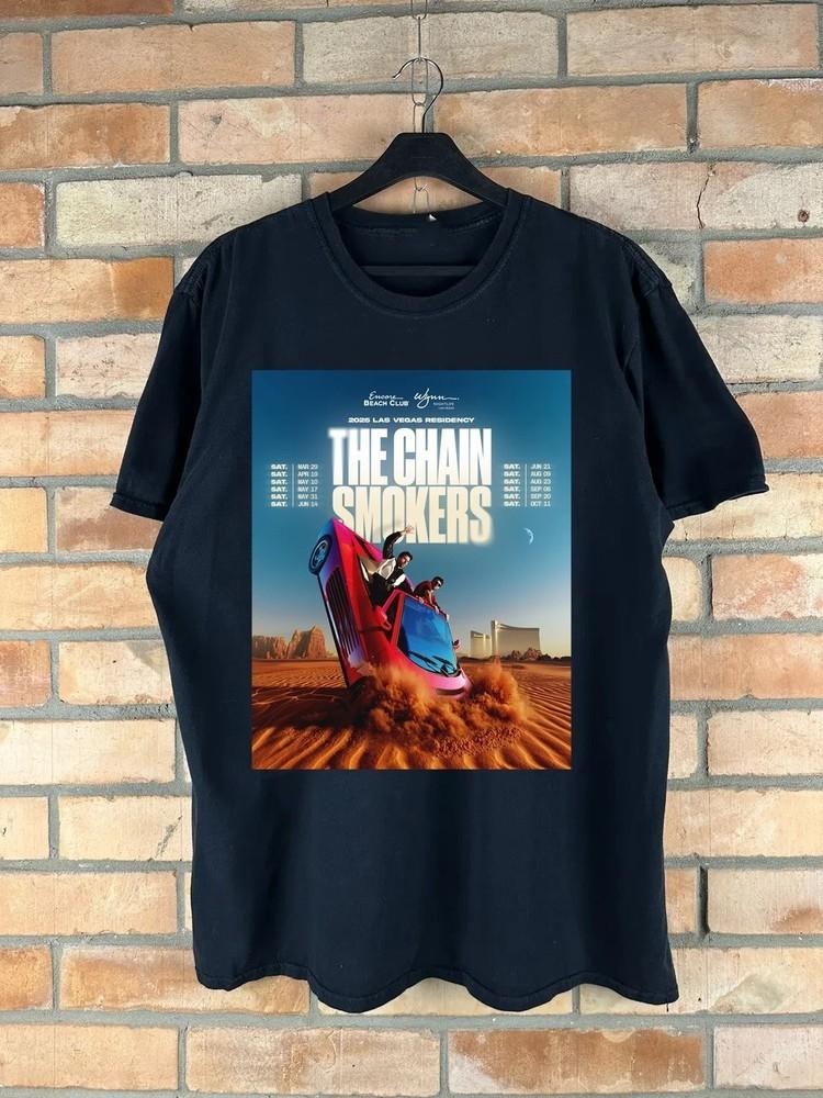 The Chainsmokers 2025 Las Vegas Residency Tour Poster Unisex T-Shirt Unisex T-Shirt M