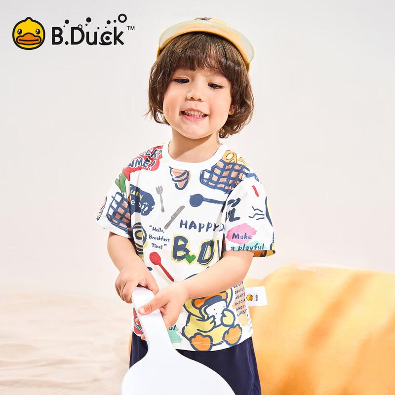B.Duck Boys' Ice-Feel Quick-Dry Cartoon T-Shirt