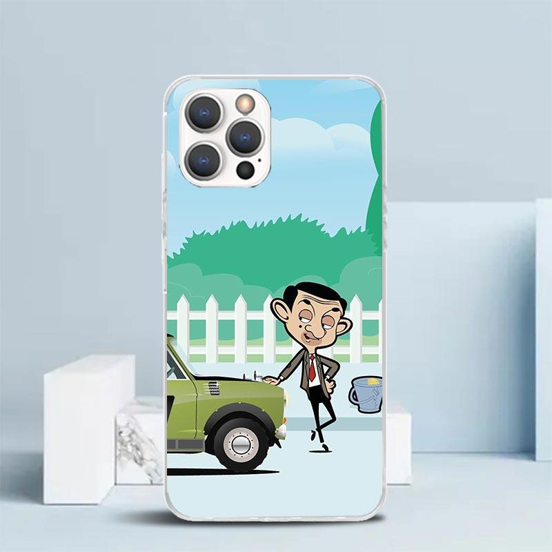

Mr-B-Bean Cartoon Soft Cover for iPhone 16 17 Air 15 14 Pro Max 16E Phone Case 13 Mini 12 11 7 SE 8 Print Pattern Fit Cases 16 1 iPhone 15 Pro