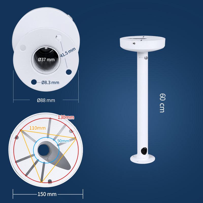 Universal 4.5-inch Aluminum Dome Camera Ceiling Mount for Hikvision/Dahua