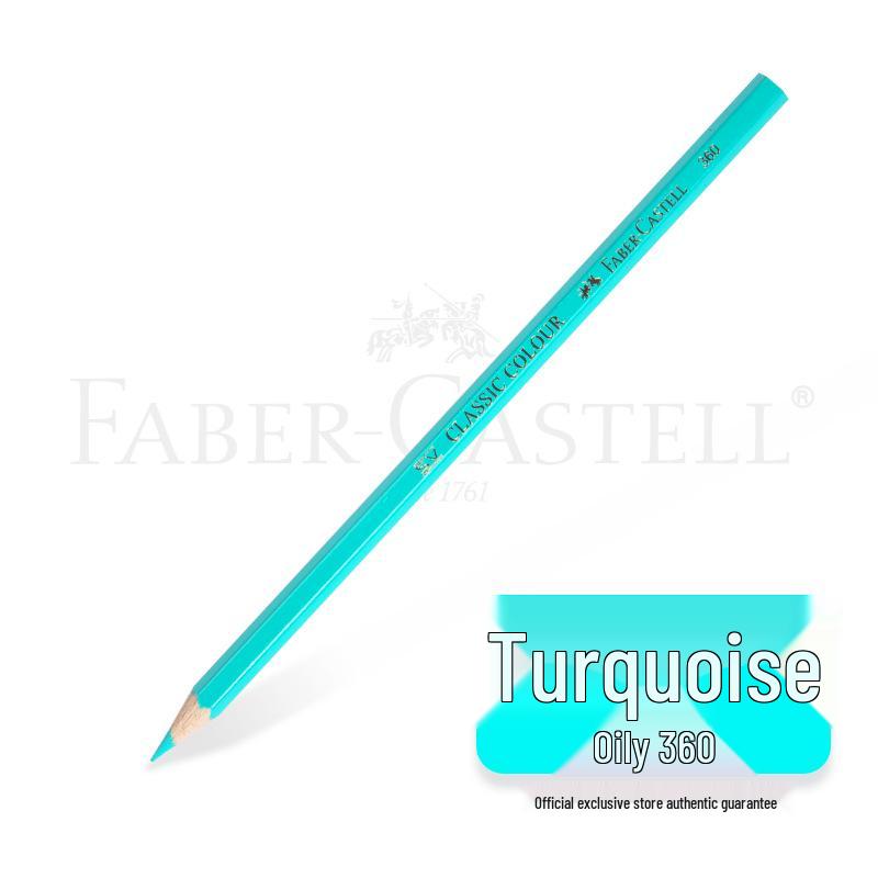 Faber-Castell Art Oil-Based Colored Pencils Set - Red, White, Black, and 60 Single and Complementary Colors.