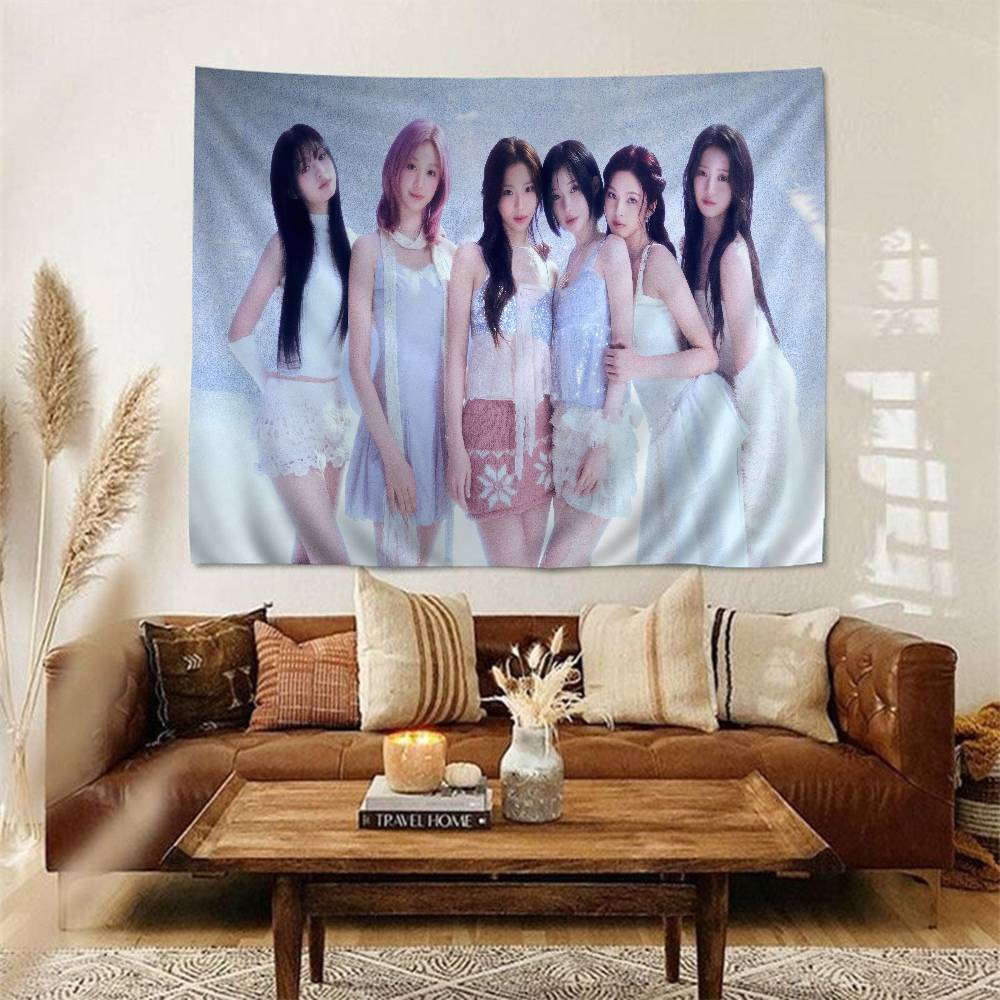 Popular Kpop Group BBaby MMonster Chart Tapestry For Living Room Home Dorm Decor Art Home Decor