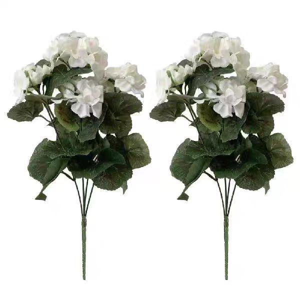 Best-selling Silk Begonia & Geranium Fake Flowers for Weddings and Home Decor
