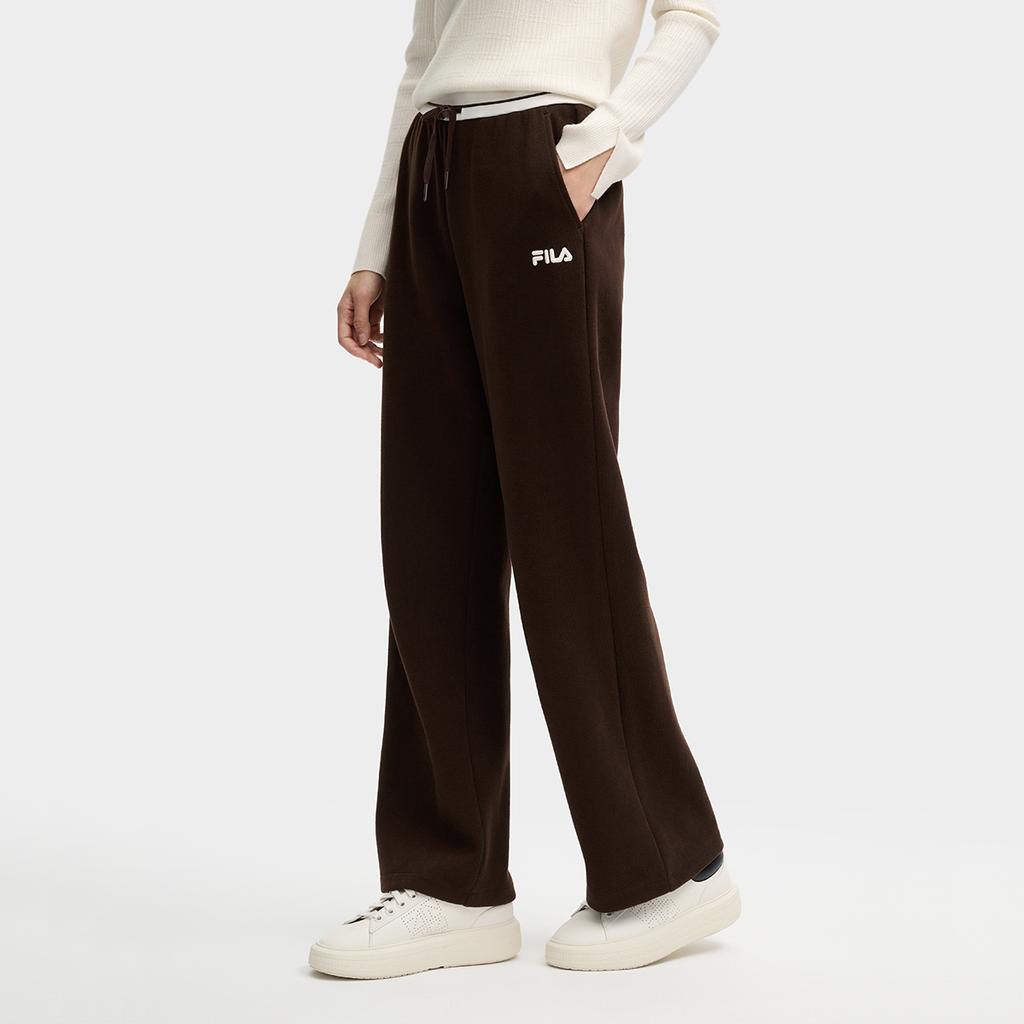 New FILA MODERN HERITAGE Casual Pants Women's Dark Rock Umber F11W518603F-BN