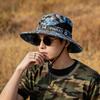 Outdoor shading and sun protection fisherman's hat men's summer large brim UV protection mountain hiking fishing hat