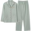 Double-sided 100% Cotton Pajamas Women's Spring and Autumn Long-sleeved Plus Size Cardigan Young and Middle-aged Ladies Cotton Suit Home Service