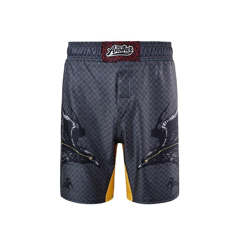Mens MMA Shorts 4-Way Stretch Grappling BJJ Training Fighting Competition