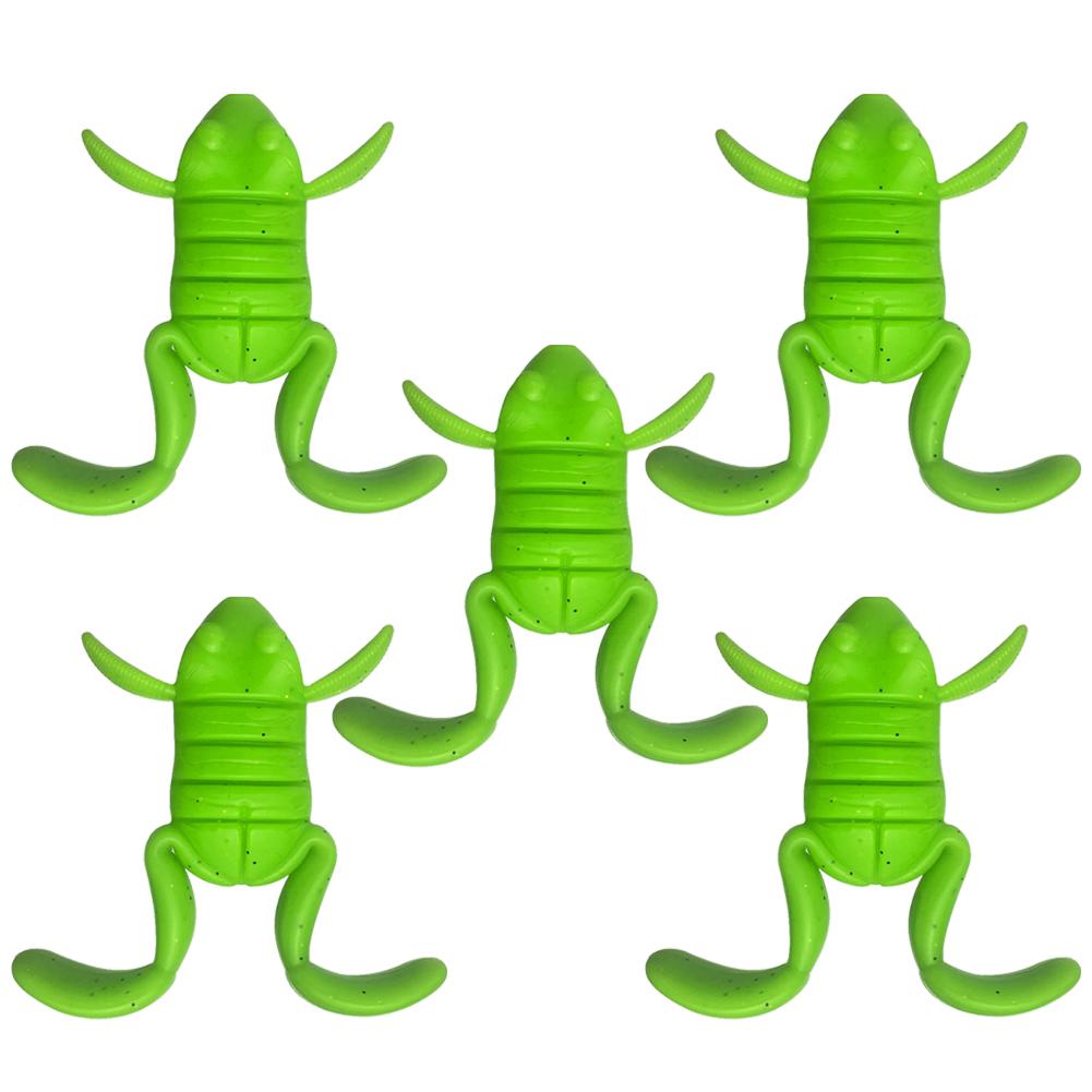 5 pezzi esca per rana con zampe a forma di calcio 4 cm esca galleggiante Luya Frog 10g esca per la pesca attraente per acqua salata e acqua dolce