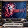 Bologna FC Personalized Tapestry Support Custom Name, Wall Art Home Decoration