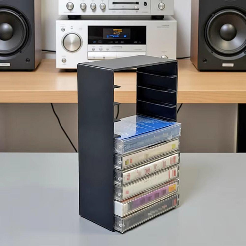 Stackable Cassette Tape Holder Up To 10 Tapes Cassette Tape Organizer Home Organization