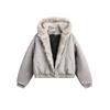 American Style Fleece Lined Thickened Cotton Jacket Loose Fit Winter Workwear Couple Coat