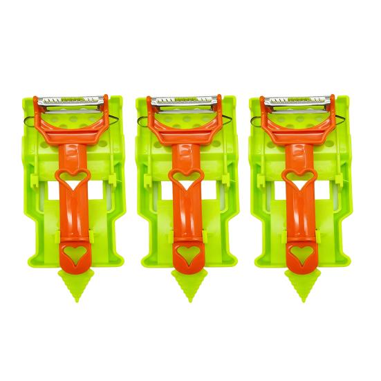 Škrabka 3 v 1 Dual Julienne & na zeleninu Nerezové čepele Škrabka s ergonomickou rukojetí Multifunkční kuchyňský nástroj pro krájení a strouhání