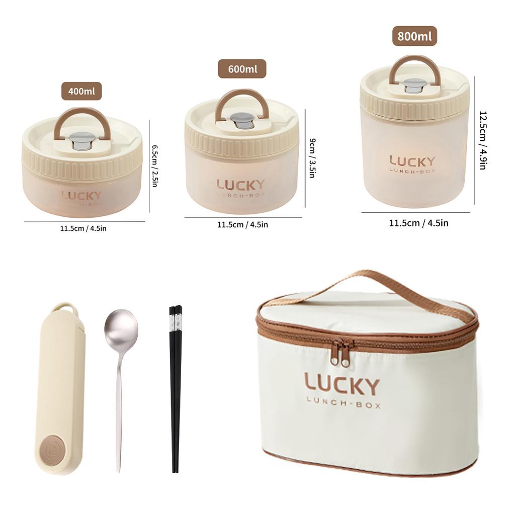 Transparent Plastic Lunch Box With Handle Microwave Safe Leak-proof Bento Box Portable Food Container For Student Adult