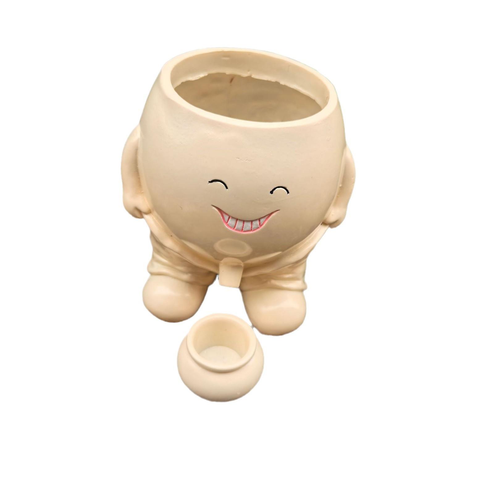 

Садовая ваза Мультяшная кукла Креативная кукла Полимерная фигурка Уличный цветочный горшок One Size