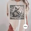 Medieval Snail Rider Shirt, Vintage Renaissance Fantasy Graphic Tee, Funny Medieval Art Apparel, Mythical Creature Lover Gift