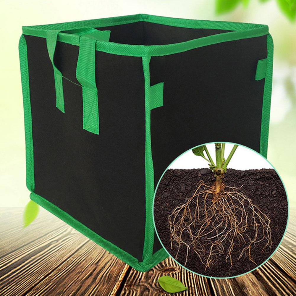 5 Gallon Planting Grow Bag Black And Green Edging Non-woven Felt Cultivation Bag For Potatoes, Vegetables, Fruits Dropshipping