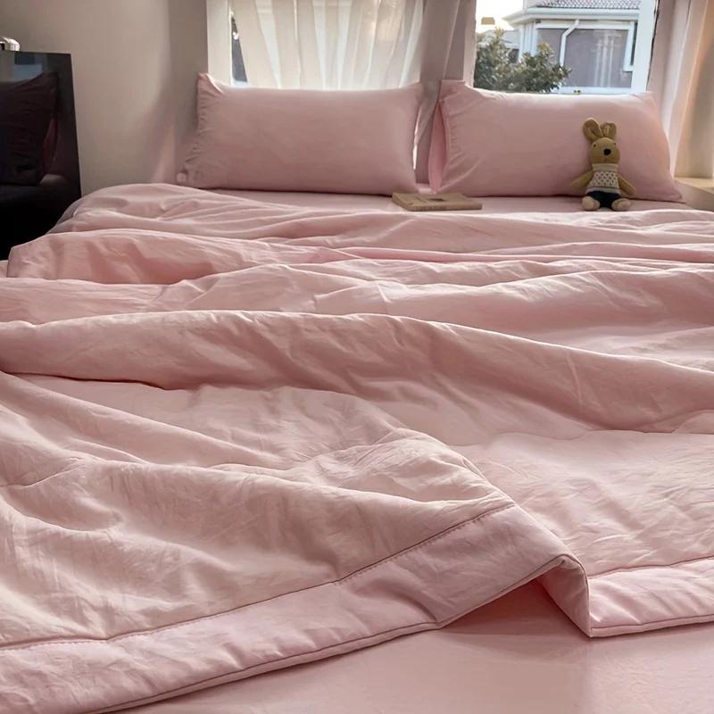 

1pc Sumptuous Summer Blanket-Lightweight, Cool-Touch Fabric, Elegant Solids with Piped Edges-Perfect for Napping & Warm-Weather 59.06x78.74inch