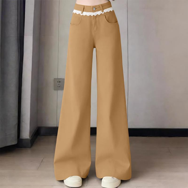 ZANZEA Women Casual Solid Color Loose Long Straight Pants