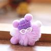 Small Ball Coal Pendant Keychain Ornament With Pp Cotton Soft Plush Gift For