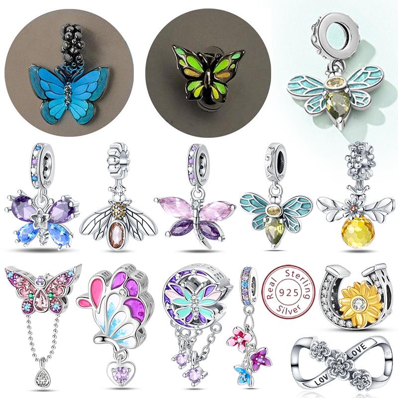 Copper Spring Insect Butterfly Series Gift Beads Suitable For 3Mm Original Bracelet Diy Birthday