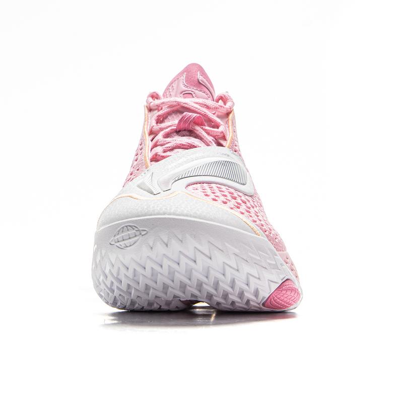 LiNing BadFive 5 Slip Resistant, Abrasion Resistant, Breathable, Rebound Grip Mid Top Basketball Shoes Men's Pink White ABFV025-7