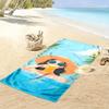 Summer Girl with Orange Drink Beach Towel Quick-drying for Travel Outdoor Sports Jogging Beach and Swimming