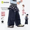 2026 Spring Girls' Wide-Leg Cargo Pants - New Arrival by Dudu Home