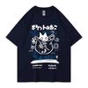 Unisex Women Cotton T-Shirt Japanese Kanji Funny Cat Printed T Shirt Harajuku Casual Short Sleeve Tshirt Streetwear Trend Tee Tops