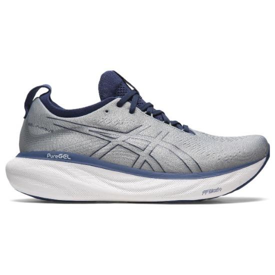 Asics Gel Nimbus 25 Extra Largo Sheet Rock Blu Indaco Scarpe da Ginnastica da Uomo Grigio 1011B618-021