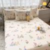 Bettlaken 100% Baumwolle Cartoon Tiere Hund Katze Bedruckt Doppel Top King Laken für Mädchen Jungen Kinder Einzel Queen King Size Bettwäsche