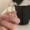 Fashionforward Rhinestone Blue Heart Ring For Women Adjustable Size For Wear Everyday