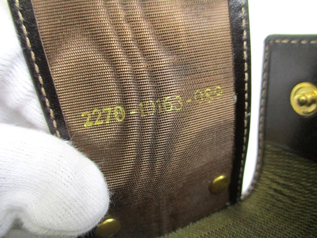 Authentic FENDI Zucca Khaki Canvas Dark Brown Leather 6pics Key Chain #a969  Pre-owned