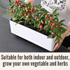 Rectangular Plastic Planter Box for Indoor and Outdoor Use Lightweight Flower Pot with Drainage Hole Suitable for Home Garden Balcony Office