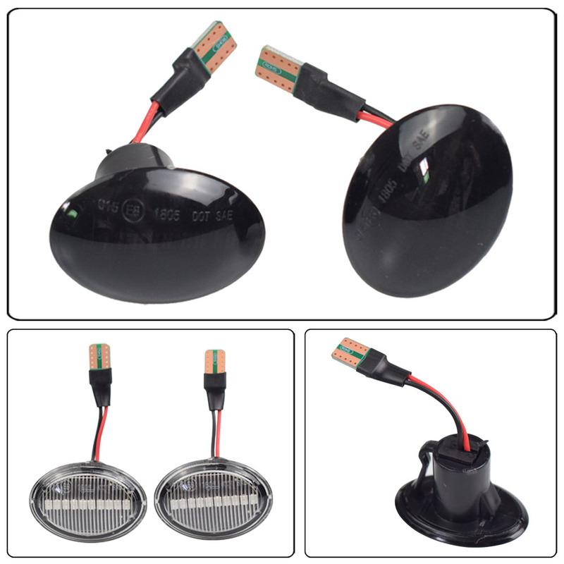 2Pcs Car Side Marker Lights Turn Signal For FIAT 500 500C 500L LED Dynamic T10 Lamps For Abarth 500 595 695 Car Fender Lights