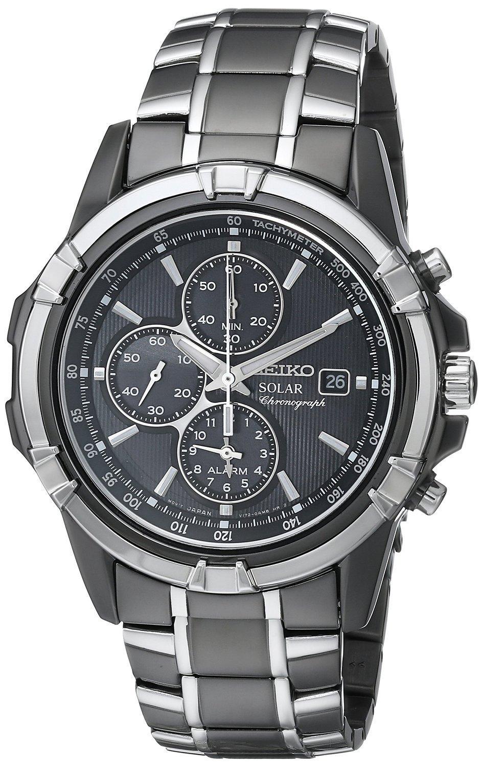 

Men s Watch Seiko SSC143 Stainless Steel Case and Bracelet Black Tone Dial Date Men s Watch (Parallel Import)
