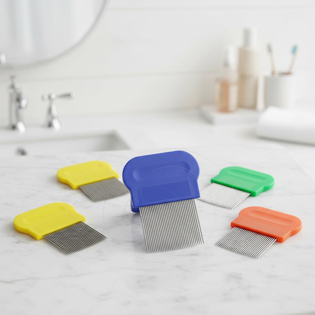 Reasonable Price Comfortable Hair Protection Lice Comb for Home Physical Removal Lice Nits Stainless Steel Teeth Plastic Handle