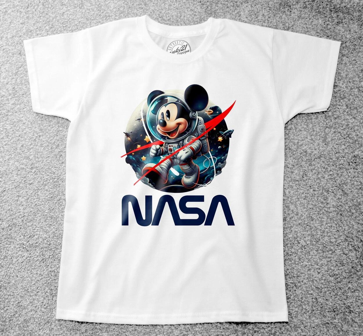 NASA Микки Маус 002 Детские/Детские Взрослые футболки/футболки 150
